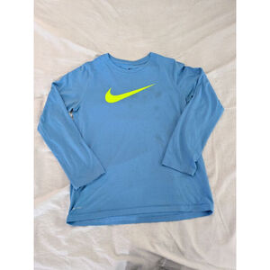 Boys Nike Blue Long Sleeve Dri-Fit T-Shirt Size L